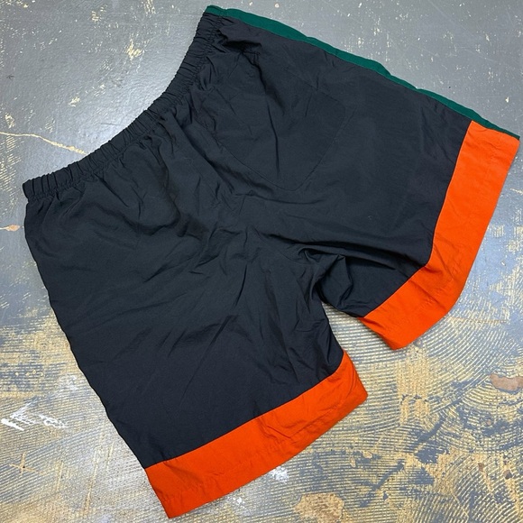 Nike Swim Trunks Sportswear Vintage Grey Orange Green White Tag - Picture 2 of 12
